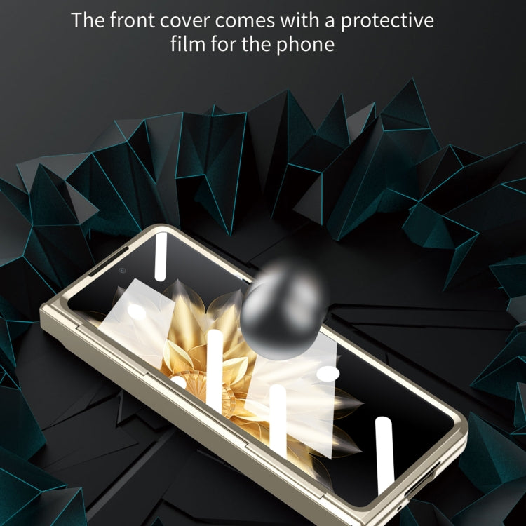 For Honor Magic V2 Integrated Folding Phone Case with Hinge(Silver) - Honor Cases by buy2fix | Online Shopping UK | buy2fix