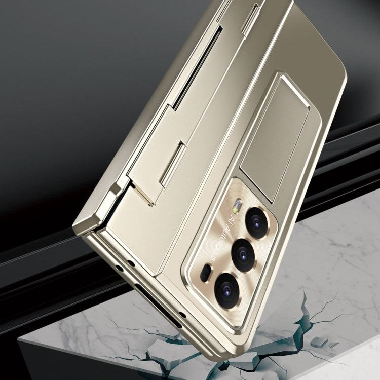 For Honor Magic V2 Integrated Folding Phone Case with Hinge(Silver) - Honor Cases by buy2fix | Online Shopping UK | buy2fix