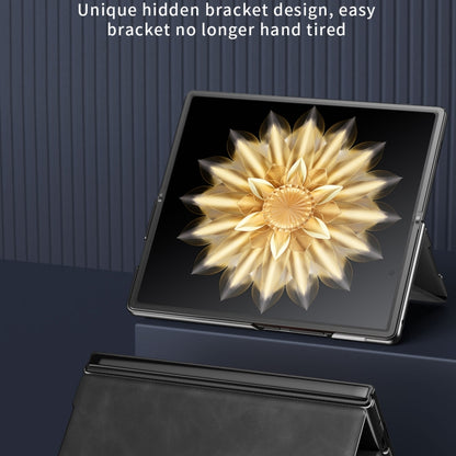 For Honor Magic V2 Celebrity Series Napa Texture Shockproof Phone Leather Case(White) - Honor Cases by buy2fix | Online Shopping UK | buy2fix