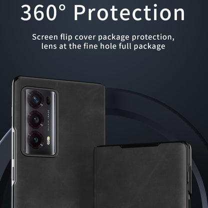 For Honor Magic V2 Celebrity Series Napa Texture Shockproof Phone Leather Case(Sapphire Blue) - Honor Cases by buy2fix | Online Shopping UK | buy2fix