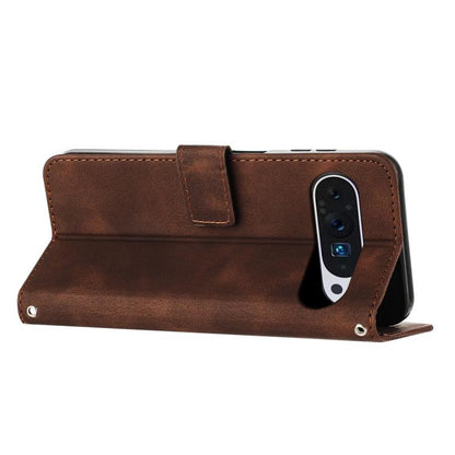 For Google Pixel 10 / 10 Pro Dream Triangle Leather Phone Case with Lanyard(Brown) - Google Cases by buy2fix | Online Shopping UK | buy2fix