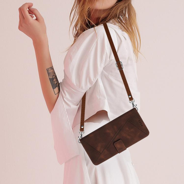 For Google Pixel 10 / 10 Pro Dream Triangle Leather Phone Case with Lanyard(Brown) - Google Cases by buy2fix | Online Shopping UK | buy2fix