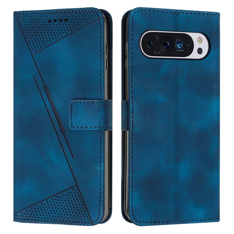 For Google Pixel 10 Pro XL Dream Triangle Leather Phone Case with Lanyard(Blue) - Google Cases by buy2fix | Online Shopping UK | buy2fix