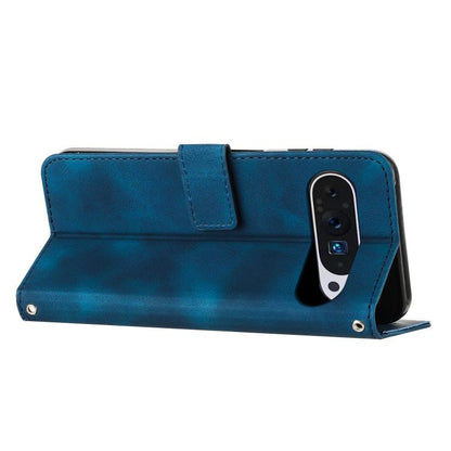 For Google Pixel 10 Pro XL Dream Triangle Leather Phone Case with Lanyard(Blue) - Google Cases by buy2fix | Online Shopping UK | buy2fix