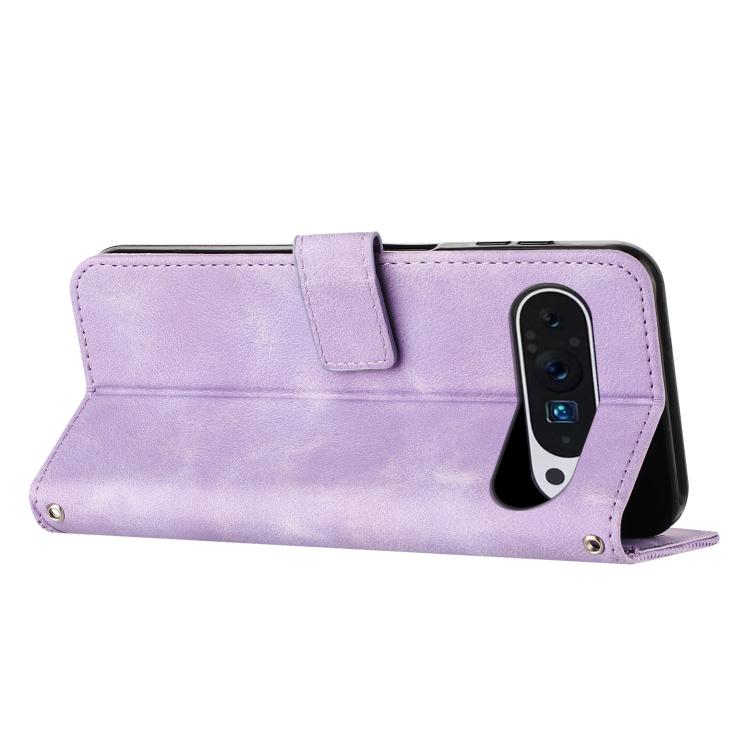 For Google Pixel 10 Pro XL Dream Triangle Leather Phone Case with Lanyard(Purple) - Google Cases by buy2fix | Online Shopping UK | buy2fix