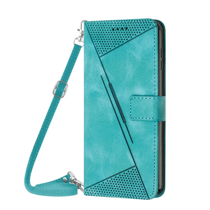 For Motorola Moto G Power 5G 2024 Dream Triangle Leather Phone Case with Lanyard(Green) - Motorola Cases by buy2fix | Online Shopping UK | buy2fix