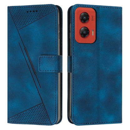 For Motorola Moto G Stylus 5G 2024 Dream Triangle Leather Phone Case with Lanyard(Blue) - Motorola Cases by buy2fix | Online Shopping UK | buy2fix