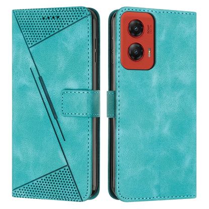 For Motorola Moto G Stylus 5G 2024 Dream Triangle Leather Phone Case with Lanyard(Green) - Motorola Cases by buy2fix | Online Shopping UK | buy2fix