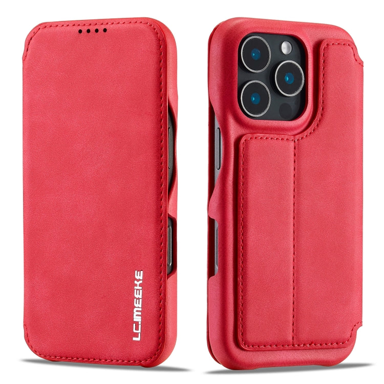 For iPhone 15 Pro Max LC.IMEEKE Hon Ancient Series Flip Leather Phone Case(Red) - iPhone 15 Pro Max Cases by LC.IMEEKE | Online Shopping UK | buy2fix