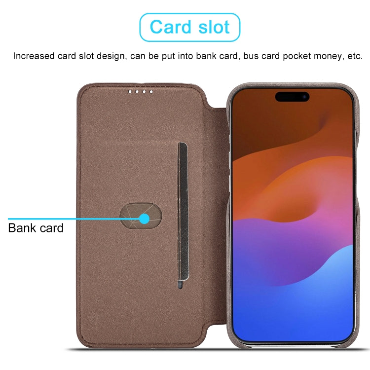 For iPhone 15 Pro LC.IMEEKE Hon Ancient Series Flip Leather Phone Case(Coffee) - iPhone 15 Pro Cases by LC.IMEEKE | Online Shopping UK | buy2fix