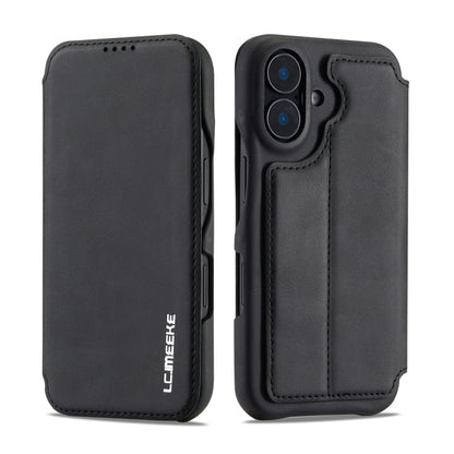 For iPhone 15 Plus LC.IMEEKE Hon Ancient Series Flip Leather Phone Case(Black) - iPhone 15 Plus Cases by LC.IMEEKE | Online Shopping UK | buy2fix