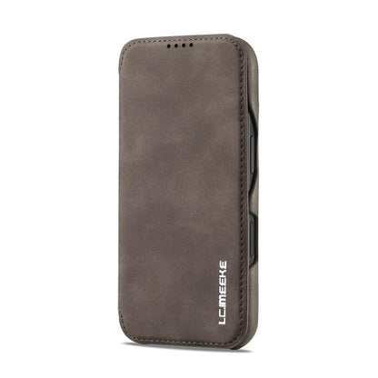 For iPhone 17 LC.IMEEKE Hon Ancient Series Flip Leather Phone Case(Coffee) - iPhone 17 Cases by LC.IMEEKE | Online Shopping UK | buy2fix