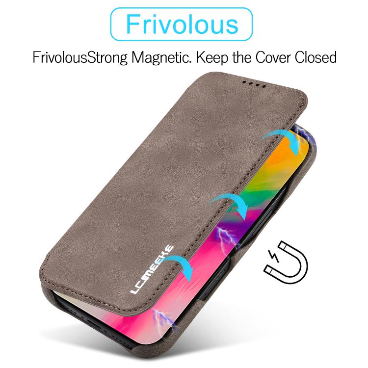 For iPhone 17 LC.IMEEKE Hon Ancient Series Flip Leather Phone Case(Coffee) - iPhone 17 Cases by LC.IMEEKE | Online Shopping UK | buy2fix