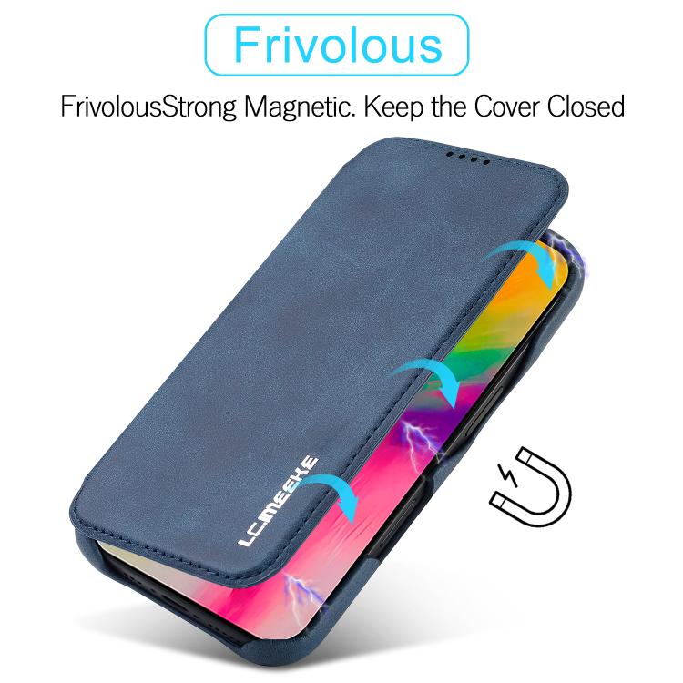 For iPhone 17 LC.IMEEKE Hon Ancient Series Flip Leather Phone Case(Blue) - iPhone 17 Cases by LC.IMEEKE | Online Shopping UK | buy2fix