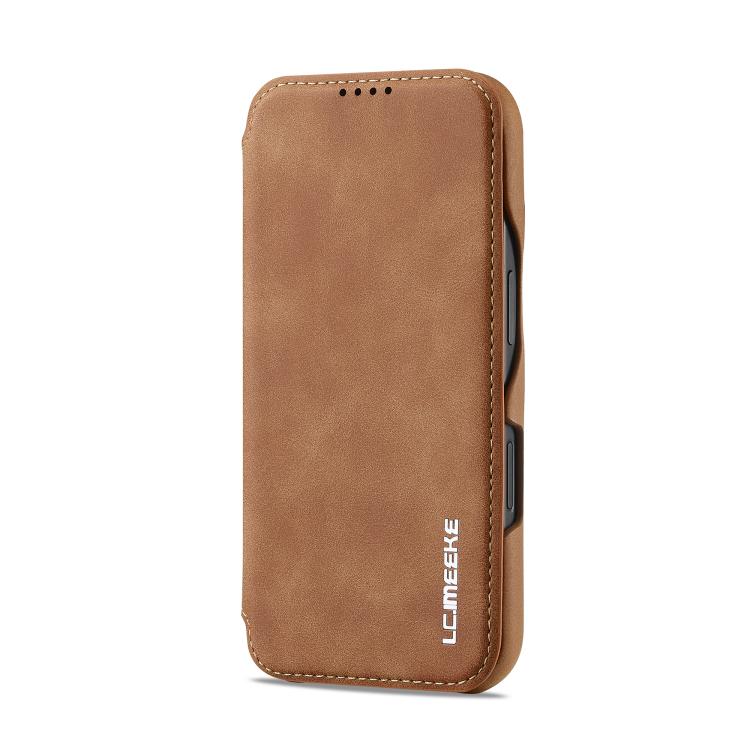 For iPhone 17 LC.IMEEKE Hon Ancient Series Flip Leather Phone Case(Brown) - iPhone 17 Cases by LC.IMEEKE | Online Shopping UK | buy2fix