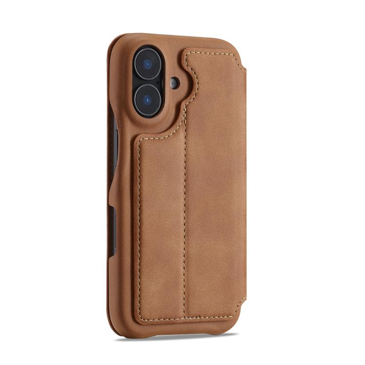 For iPhone 17 LC.IMEEKE Hon Ancient Series Flip Leather Phone Case(Brown) - iPhone 17 Cases by LC.IMEEKE | Online Shopping UK | buy2fix