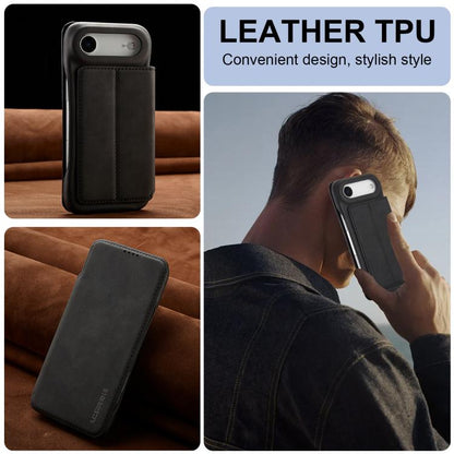 For iPhone Air LC.IMEEKE Hon Ancient Series Flip Leather Phone Case(Black) - iPhone Air Cases by LC.IMEEKE | Online Shopping UK | buy2fix