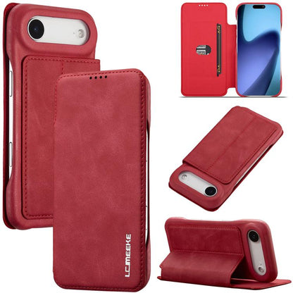 For iPhone 17 Air LC.IMEEKE Hon Ancient Series Flip Leather Phone Case(Red) - iPhone 17 Air Cases by LC.IMEEKE | Online Shopping UK | buy2fix