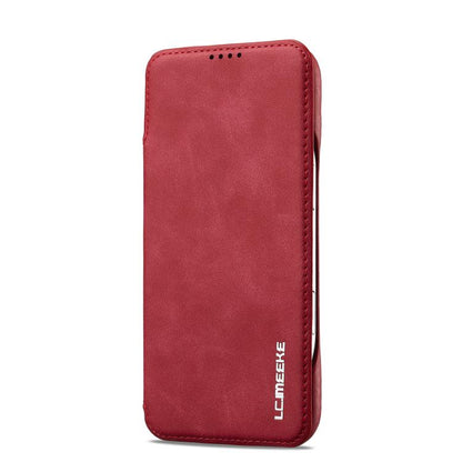For iPhone 17 Air LC.IMEEKE Hon Ancient Series Flip Leather Phone Case(Red) - iPhone 17 Air Cases by LC.IMEEKE | Online Shopping UK | buy2fix