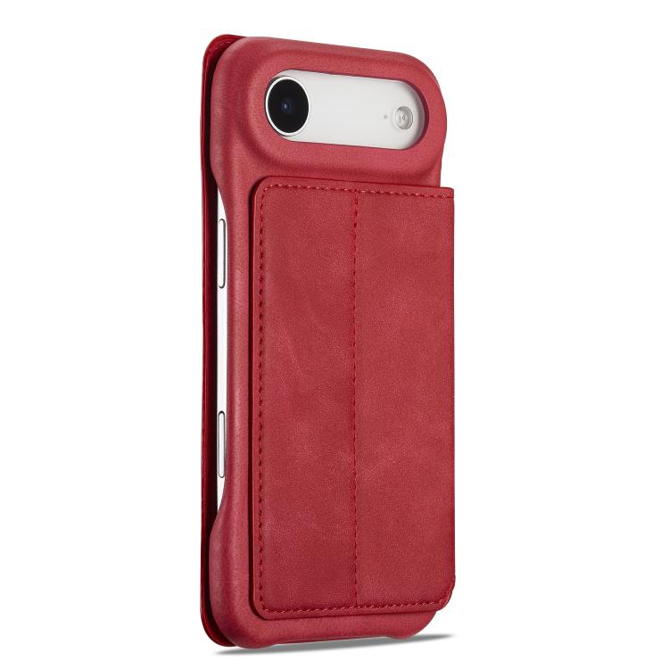 For iPhone 17 Air LC.IMEEKE Hon Ancient Series Flip Leather Phone Case(Red) - iPhone 17 Air Cases by LC.IMEEKE | Online Shopping UK | buy2fix