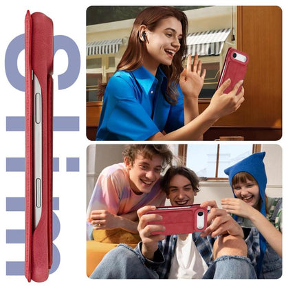 For iPhone 17 Air LC.IMEEKE Hon Ancient Series Flip Leather Phone Case(Red) - iPhone 17 Air Cases by LC.IMEEKE | Online Shopping UK | buy2fix