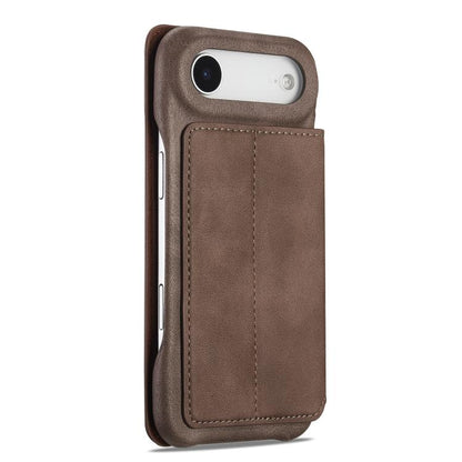For iPhone 17 Air LC.IMEEKE Hon Ancient Series Flip Leather Phone Case(Coffee) - iPhone 17 Air Cases by LC.IMEEKE | Online Shopping UK | buy2fix