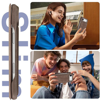 For iPhone 17 Air LC.IMEEKE Hon Ancient Series Flip Leather Phone Case(Coffee) - iPhone 17 Air Cases by LC.IMEEKE | Online Shopping UK | buy2fix