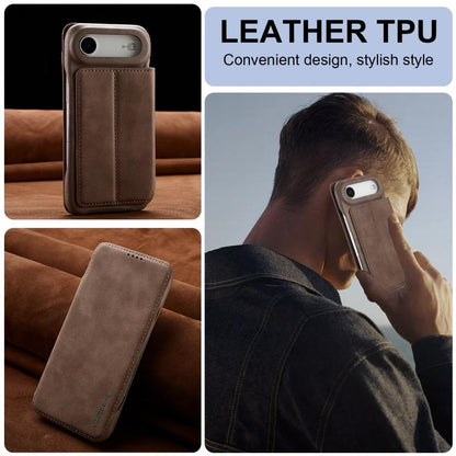 For iPhone 17 Air LC.IMEEKE Hon Ancient Series Flip Leather Phone Case(Coffee) - iPhone 17 Air Cases by LC.IMEEKE | Online Shopping UK | buy2fix