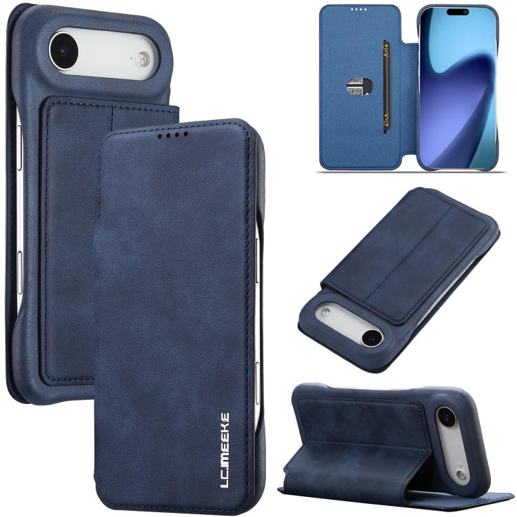 For iPhone Air LC.IMEEKE Hon Ancient Series Flip Leather Phone Case(Blue) - iPhone Air Cases by LC.IMEEKE | Online Shopping UK | buy2fix