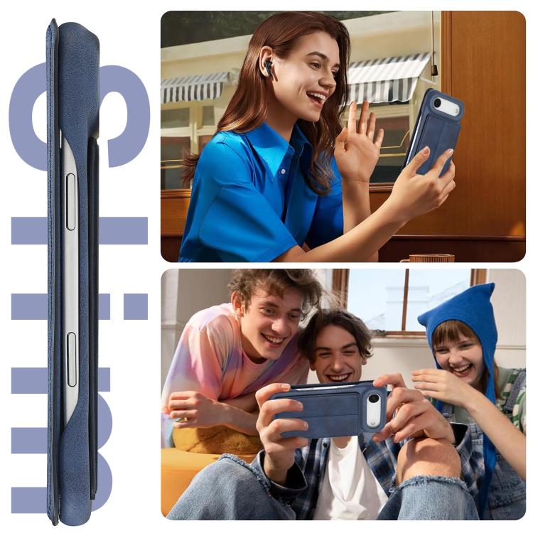 For iPhone Air LC.IMEEKE Hon Ancient Series Flip Leather Phone Case(Blue) - iPhone Air Cases by LC.IMEEKE | Online Shopping UK | buy2fix