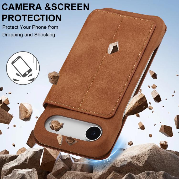 For iPhone Air LC.IMEEKE Hon Ancient Series Flip Leather Phone Case(Brown) - iPhone Air Cases by LC.IMEEKE | Online Shopping UK | buy2fix