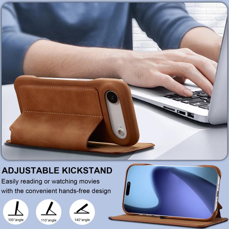 For iPhone Air LC.IMEEKE Hon Ancient Series Flip Leather Phone Case(Brown) - iPhone Air Cases by LC.IMEEKE | Online Shopping UK | buy2fix