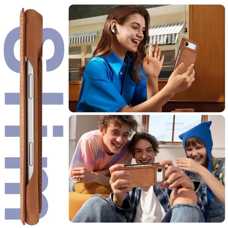 For iPhone Air LC.IMEEKE Hon Ancient Series Flip Leather Phone Case(Brown) - iPhone Air Cases by LC.IMEEKE | Online Shopping UK | buy2fix