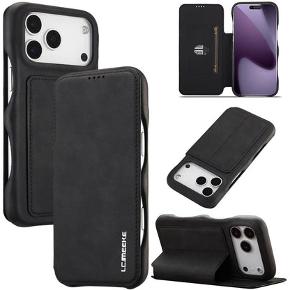 For iPhone 17 Pro LC.IMEEKE Hon Ancient Series Flip Leather Phone Case(Black) - iPhone 17 Pro Cases by LC.IMEEKE | Online Shopping UK | buy2fix