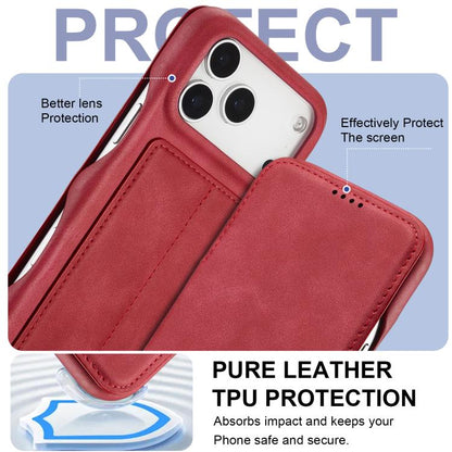 For iPhone 17 Pro LC.IMEEKE Hon Ancient Series Flip Leather Phone Case(Red) - iPhone 17 Pro Cases by LC.IMEEKE | Online Shopping UK | buy2fix