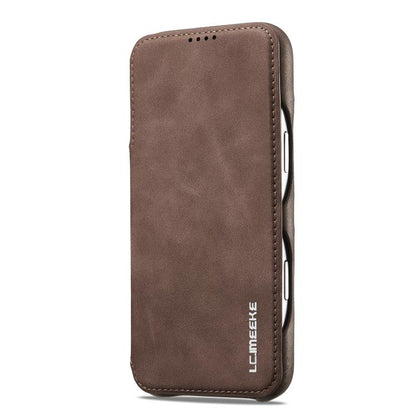 For iPhone 17 Pro LC.IMEEKE Hon Ancient Series Flip Leather Phone Case(Coffee) - iPhone 17 Pro Cases by LC.IMEEKE | Online Shopping UK | buy2fix