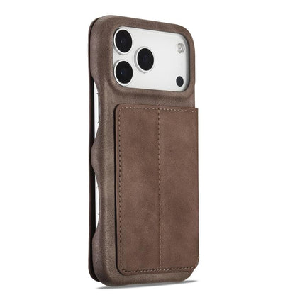 For iPhone 17 Pro LC.IMEEKE Hon Ancient Series Flip Leather Phone Case(Coffee) - iPhone 17 Pro Cases by LC.IMEEKE | Online Shopping UK | buy2fix