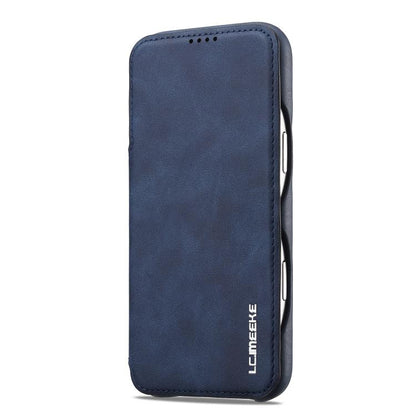 For iPhone 17 Pro LC.IMEEKE Hon Ancient Series Flip Leather Phone Case(Blue) - iPhone 17 Pro Cases by LC.IMEEKE | Online Shopping UK | buy2fix