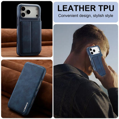 For iPhone 17 Pro LC.IMEEKE Hon Ancient Series Flip Leather Phone Case(Blue) - iPhone 17 Pro Cases by LC.IMEEKE | Online Shopping UK | buy2fix
