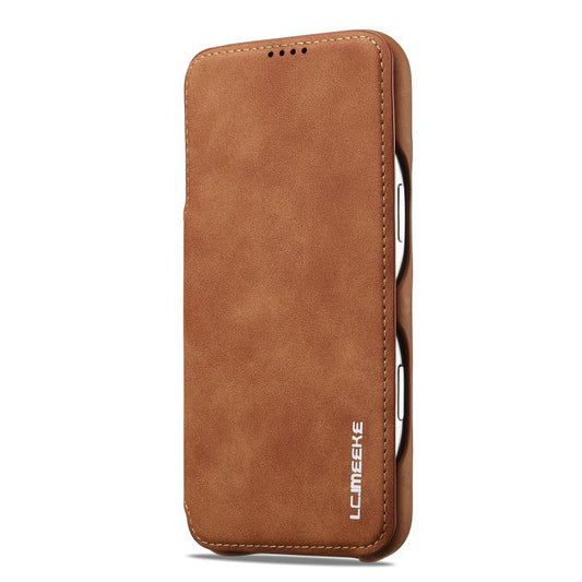 For iPhone 17 Pro LC.IMEEKE Hon Ancient Series Flip Leather Phone Case(Brown) - iPhone 17 Pro Cases by LC.IMEEKE | Online Shopping UK | buy2fix