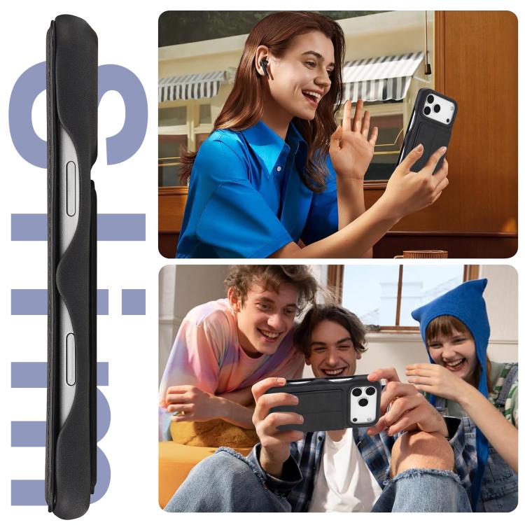 For iPhone 17 Pro Max LC.IMEEKE Hon Ancient Series Flip Leather Phone Case(Black) - iPhone 17 Pro Max Cases by LC.IMEEKE | Online Shopping UK | buy2fix