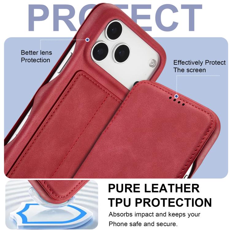For iPhone 17 Pro Max LC.IMEEKE Hon Ancient Series Flip Leather Phone Case(Red) - iPhone 17 Pro Max Cases by LC.IMEEKE | Online Shopping UK | buy2fix