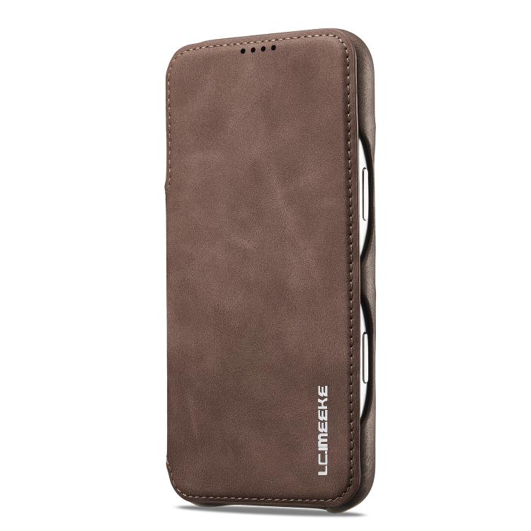 For iPhone 17 Pro Max LC.IMEEKE Hon Ancient Series Flip Leather Phone Case(Coffee) - iPhone 17 Pro Max Cases by LC.IMEEKE | Online Shopping UK | buy2fix