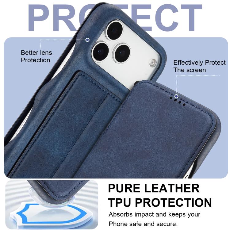 For iPhone 17 Pro Max LC.IMEEKE Hon Ancient Series Flip Leather Phone Case(Blue) - iPhone 17 Pro Max Cases by LC.IMEEKE | Online Shopping UK | buy2fix