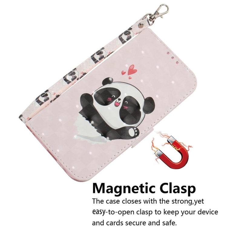 For OnePlus 13 3D Colored Flip Leather Phone Case(Heart Panda) by buy2fix
