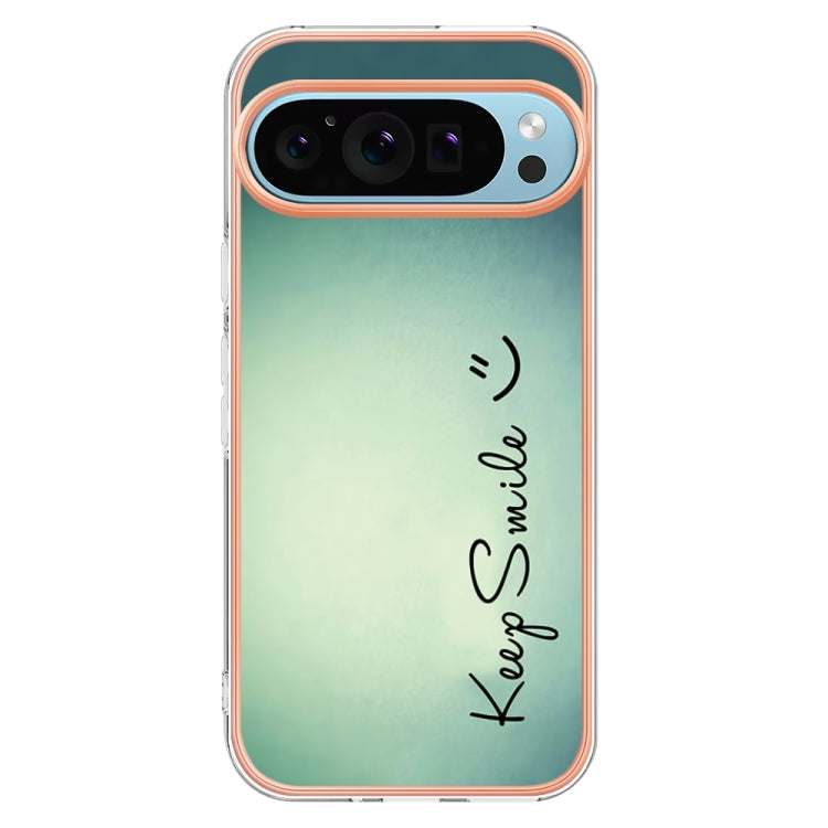 For Google Pixel 9 / 9 Pro Electroplating Dual-side IMD Phone Case(Smile) - Google Cases by buy2fix | Online Shopping UK | buy2fix