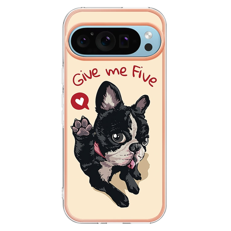 For Google Pixel 9 / 9 Pro Electroplating Dual-side IMD Phone Case(Lucky Dog) - Google Cases by buy2fix | Online Shopping UK | buy2fix