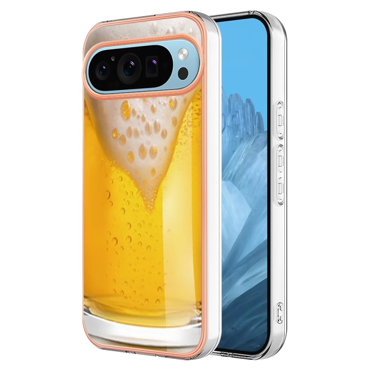 For Google Pixel 9 Pro XL Electroplating Dual-side IMD Phone Case(Draft Beer) - Google Cases by buy2fix | Online Shopping UK | buy2fix