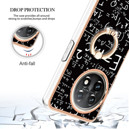 For OnePlus 11 Electroplating Dual-side IMD Phone Case with Ring Holder(Equation) by buy2fix