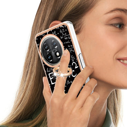 For OnePlus 11 Electroplating Dual-side IMD Phone Case with Ring Holder(Equation) by buy2fix